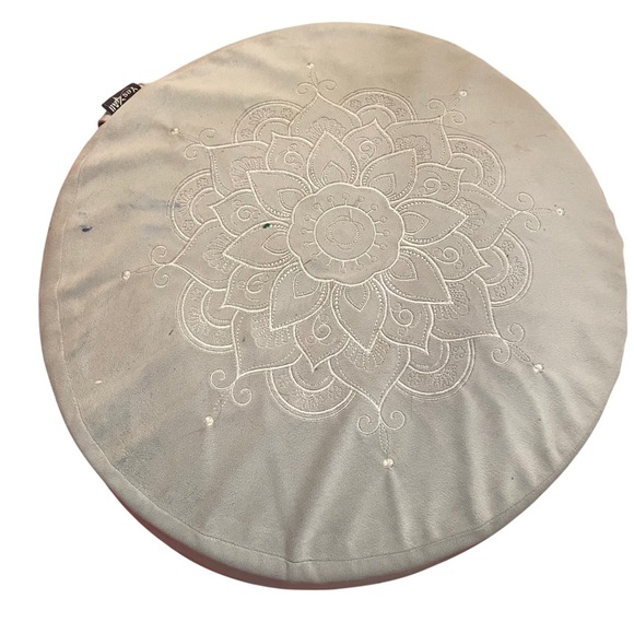 Other - Zen‎ Garden Round Meditation Floor Cushion Pillow Gray Mandala Design